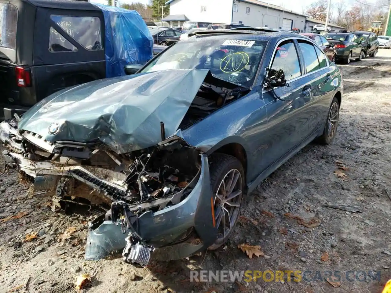 2 Photograph of a damaged car 3MW5R7J01L8B23266 BMW 3 SERIES 2020