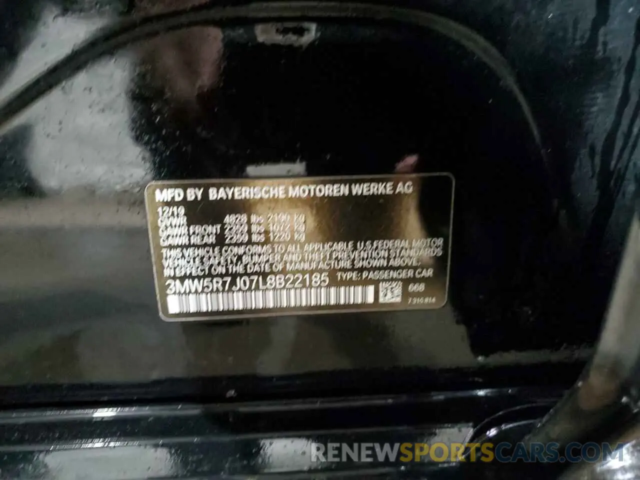12 Photograph of a damaged car 3MW5R7J07L8B22185 BMW 3 SERIES 2020