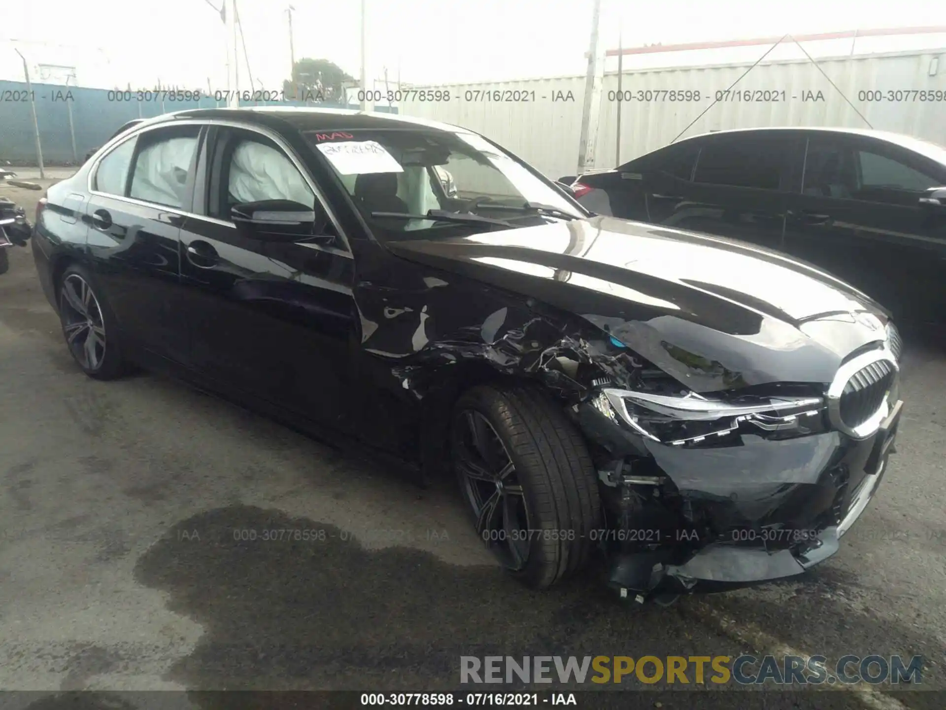 1 Photograph of a damaged car 3MW5P7J07M8B85455 BMW 3 SERIES 2021