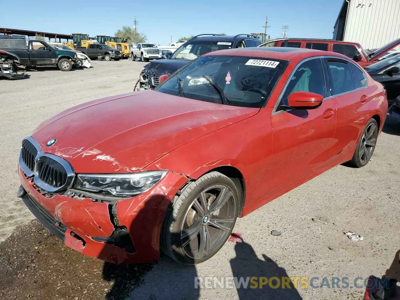 1 Photograph of a damaged car 3MW5R1J00M8C09196 BMW 3 SERIES 2021