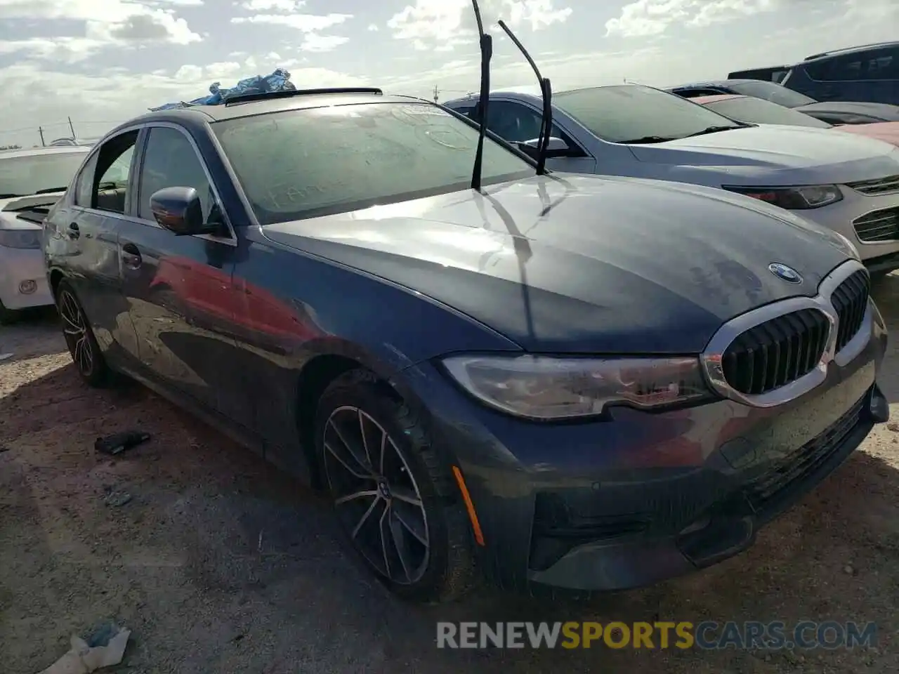 1 Photograph of a damaged car 3MW5R1J01M8C00216 BMW 3 SERIES 2021