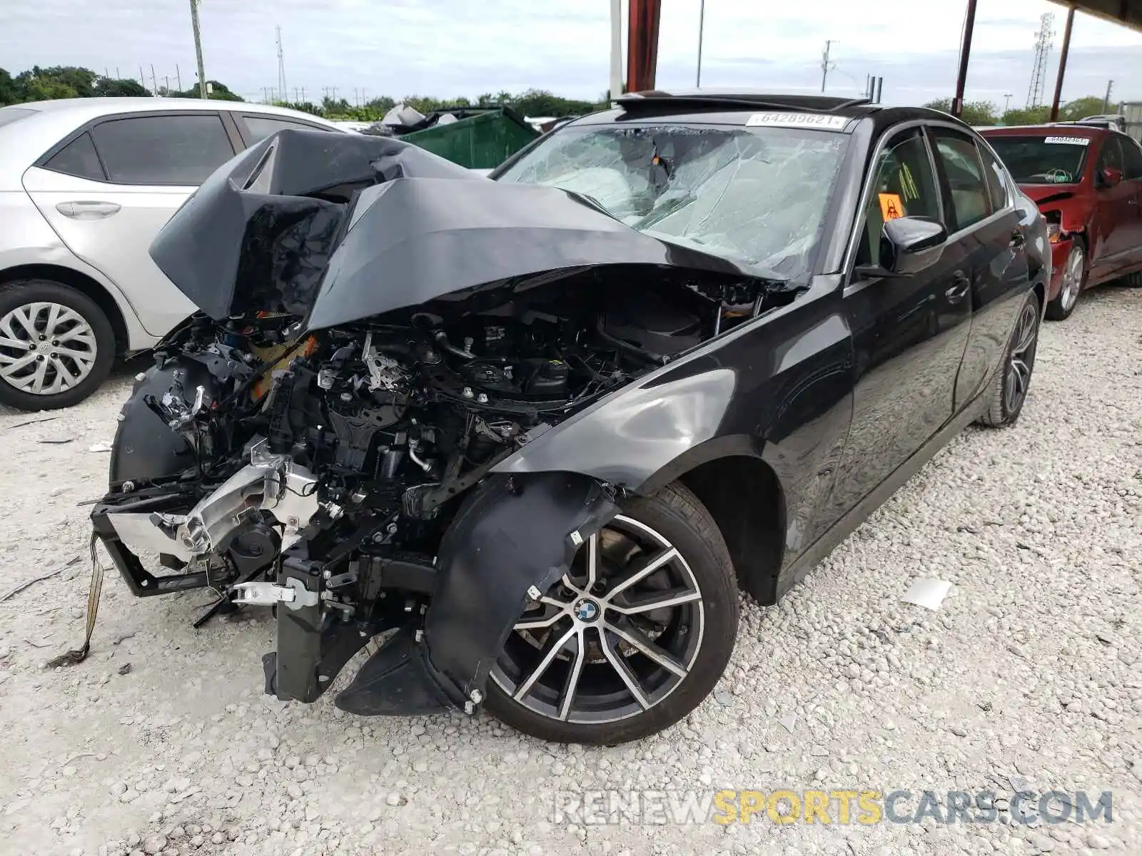 2 Photograph of a damaged car 3MW5R1J01M8C11412 BMW 3 SERIES 2021