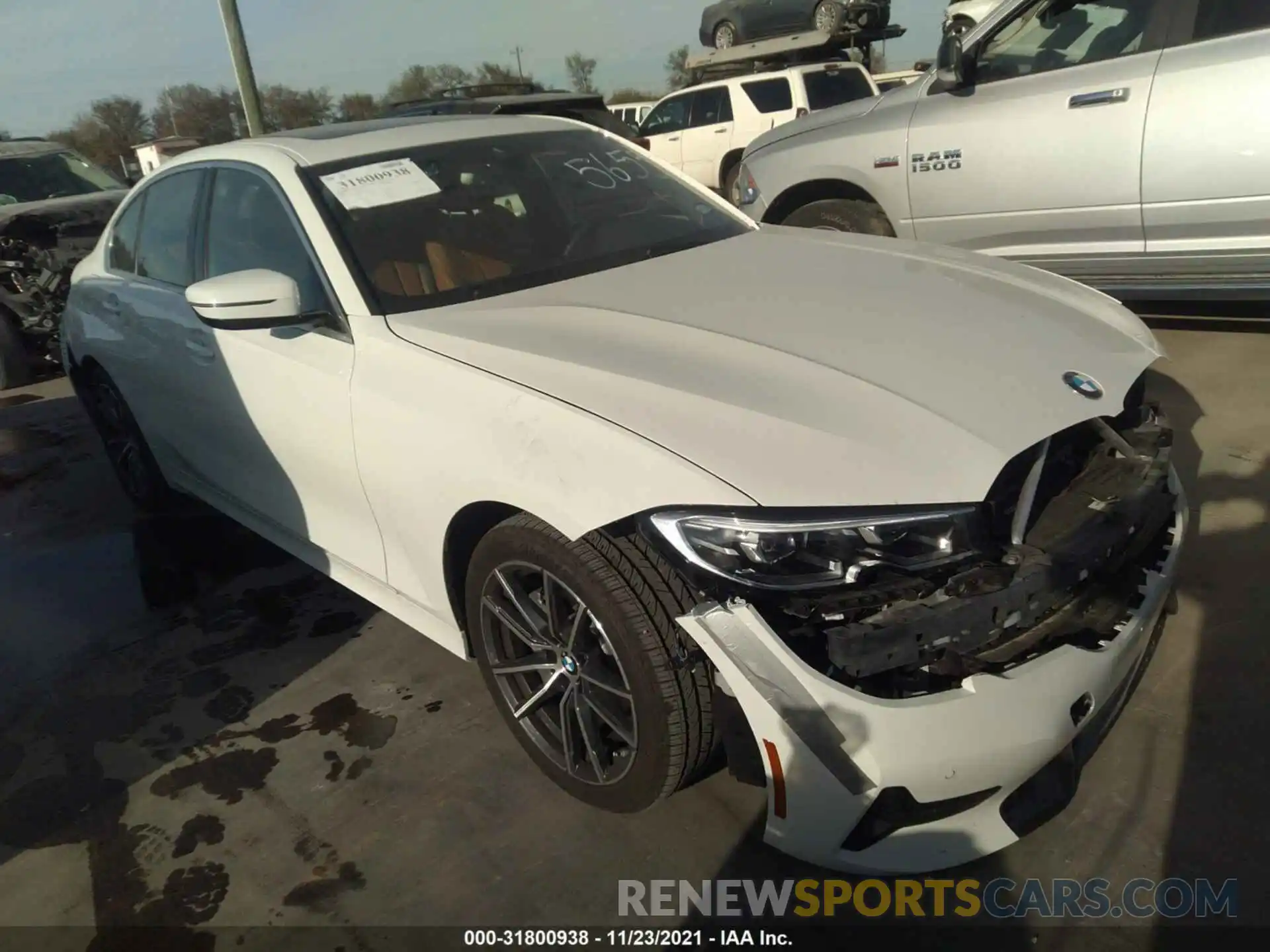 1 Photograph of a damaged car 3MW5R1J03M8C15655 BMW 3 SERIES 2021