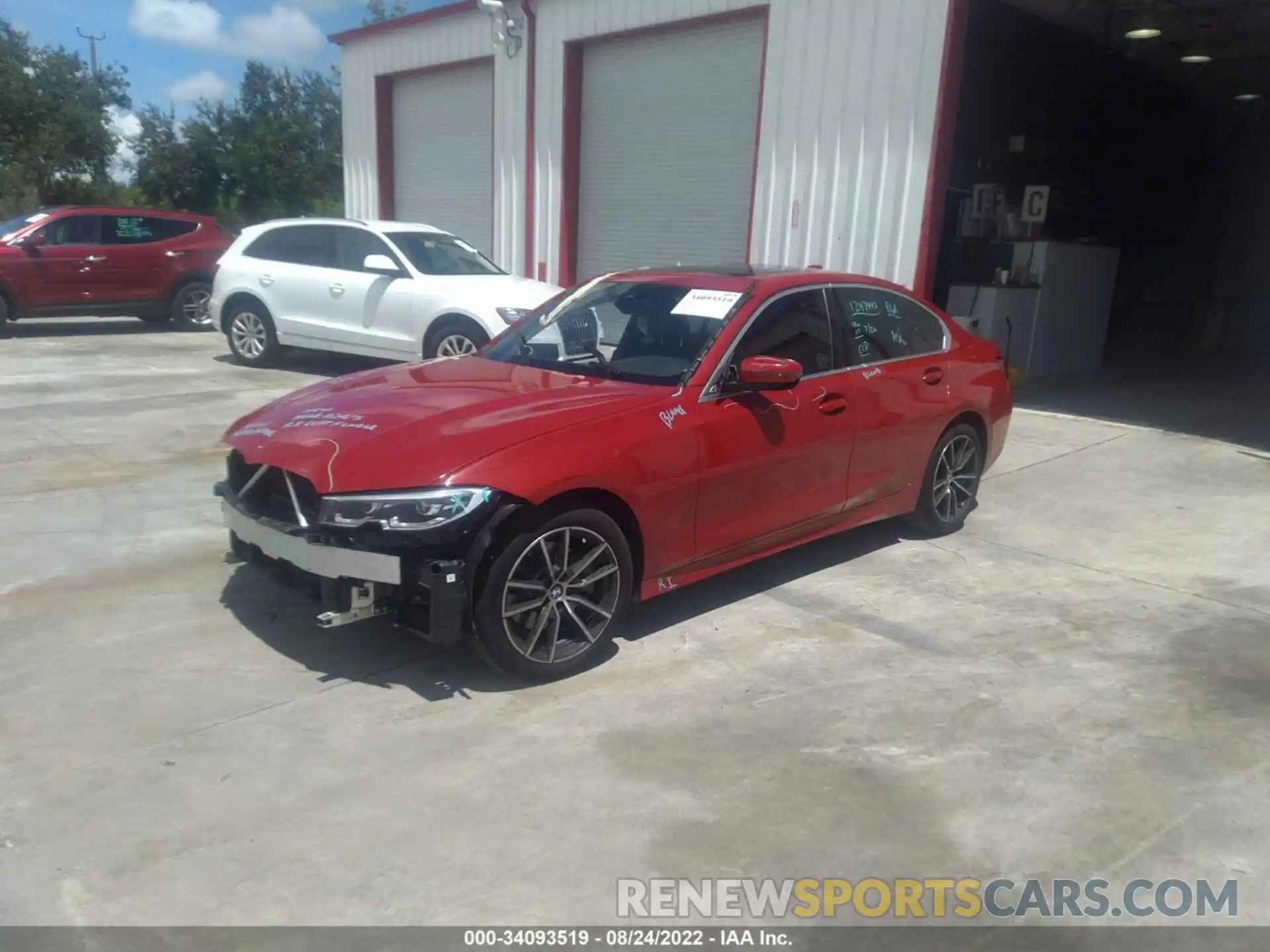 2 Photograph of a damaged car 3MW5R1J04M8B93956 BMW 3 SERIES 2021