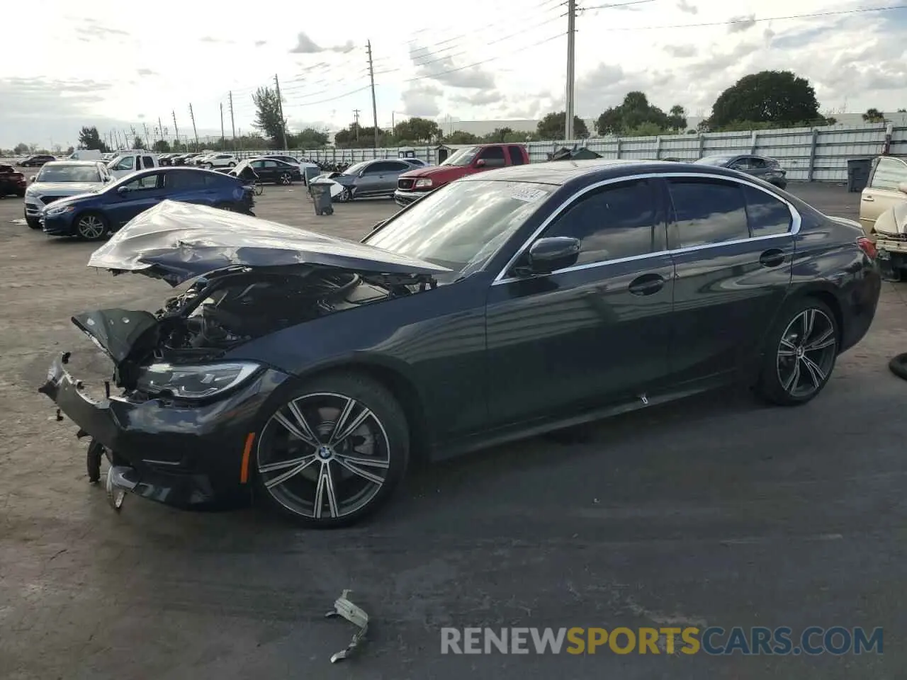 1 Photograph of a damaged car 3MW5R1J05M8B93321 BMW 3 SERIES 2021