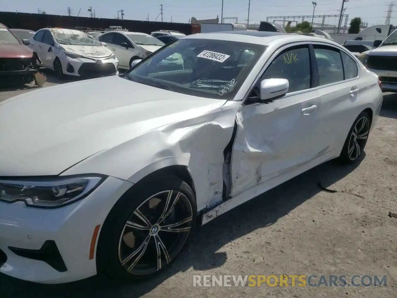 9 Photograph of a damaged car 3MW5R1J05M8B93786 BMW 3 SERIES 2021