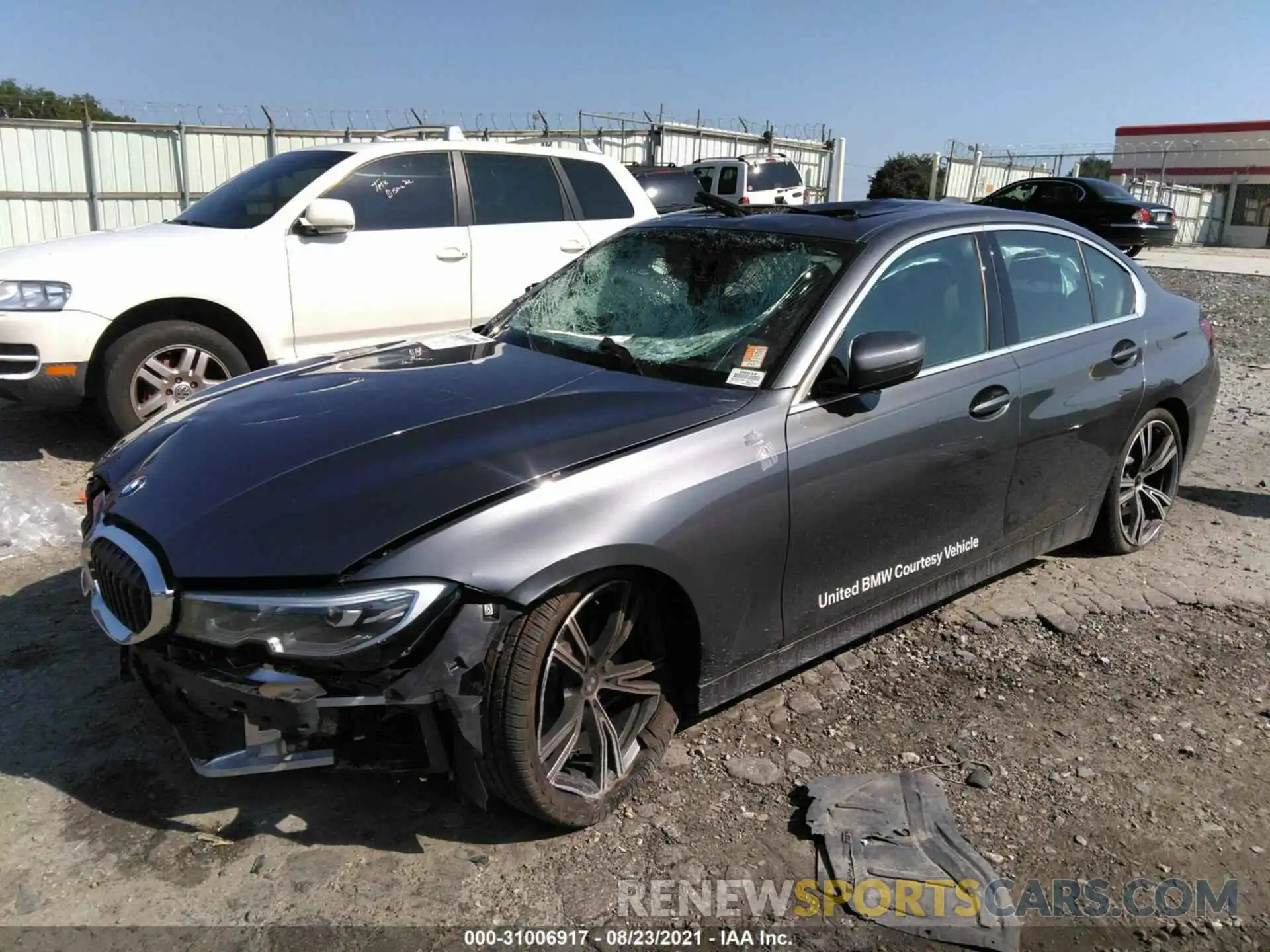 2 Photograph of a damaged car 3MW5R1J06M8B77631 BMW 3 SERIES 2021