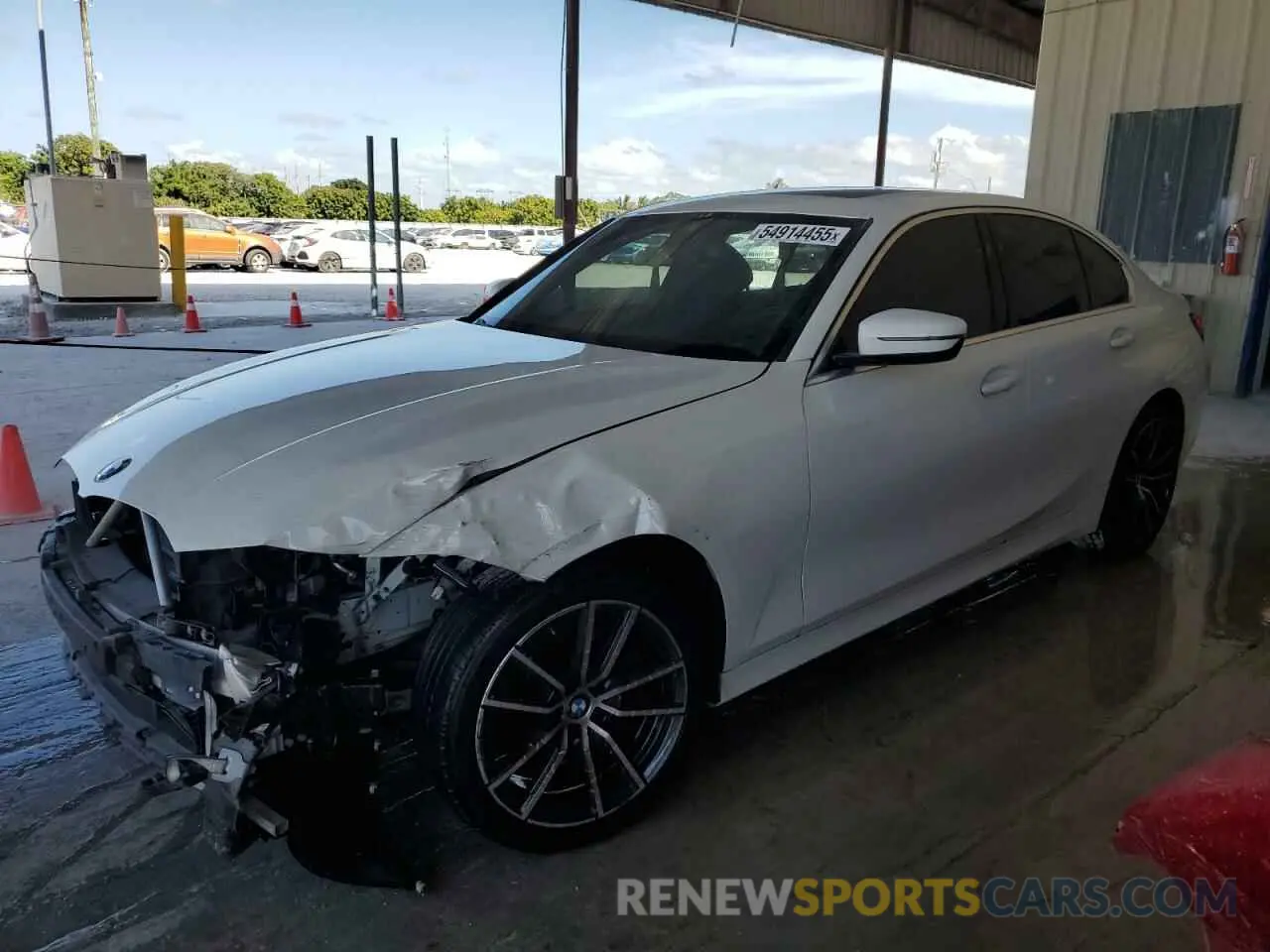 1 Photograph of a damaged car 3MW5R1J06M8B80674 BMW 3 SERIES 2021