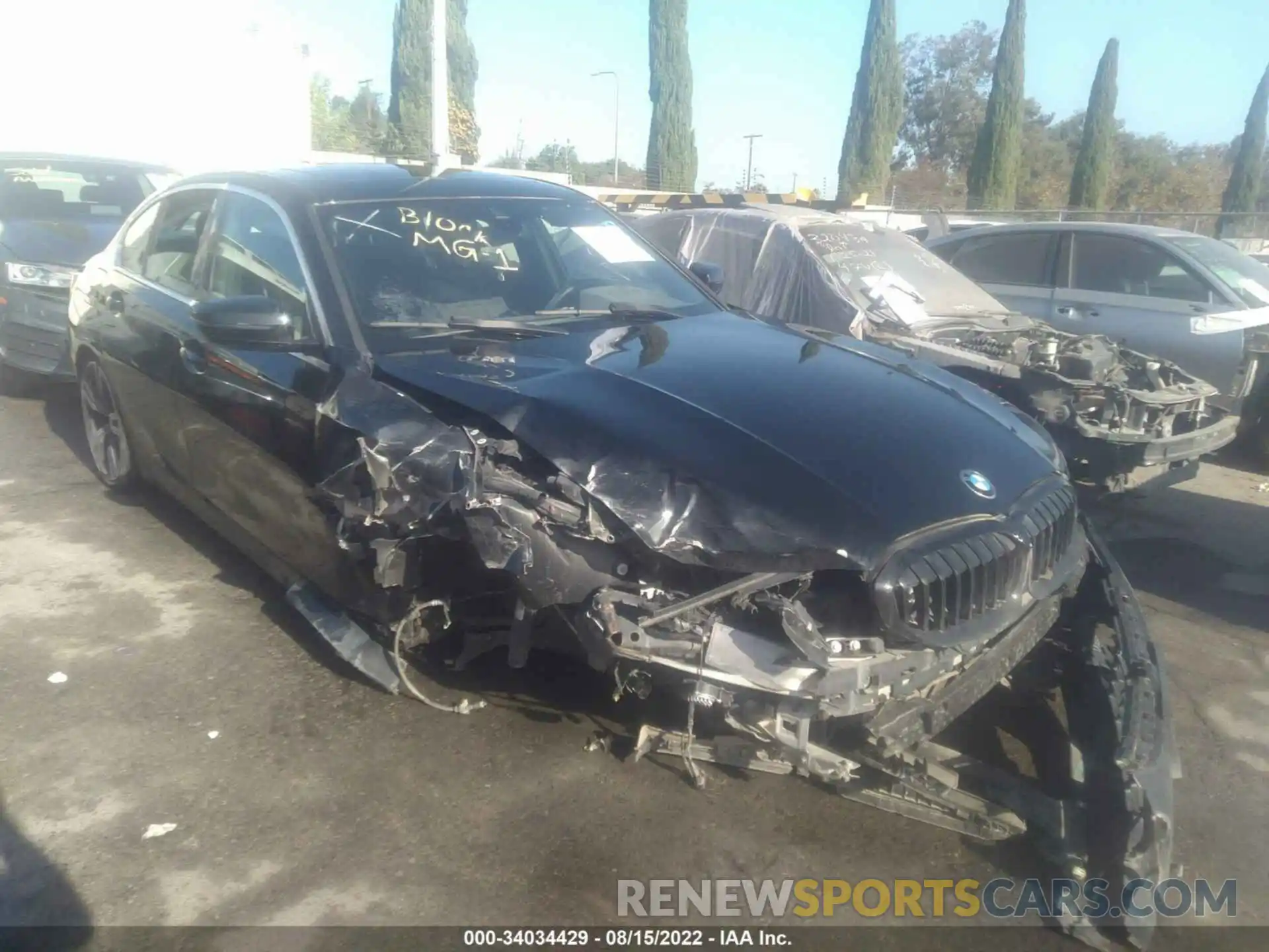 1 Photograph of a damaged car 3MW5R1J07M8B93711 BMW 3 SERIES 2021