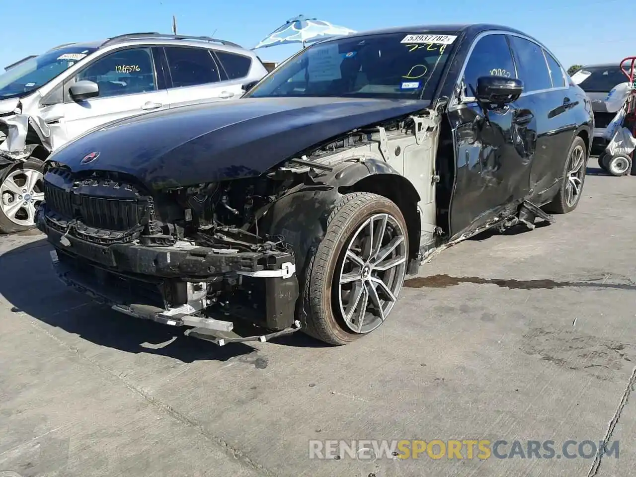 2 Photograph of a damaged car 3MW5R1J07M8C13701 BMW 3 SERIES 2021