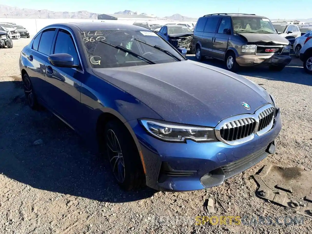 1 Photograph of a damaged car 3MW5R1J07M8C21295 BMW 3 SERIES 2021