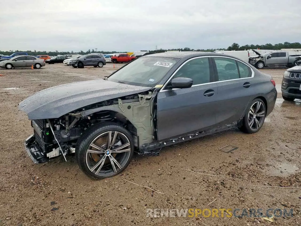 1 Photograph of a damaged car 3MW5R1J08M8B48101 BMW 3 SERIES 2021