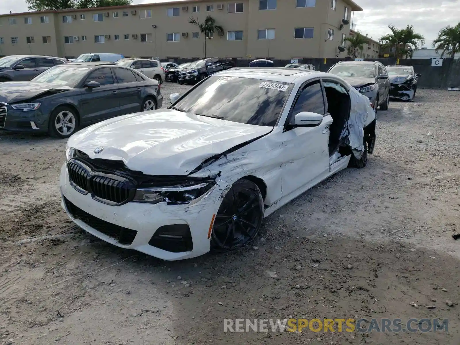 2 Photograph of a damaged car 3MW5R1J08M8B66601 BMW 3 SERIES 2021