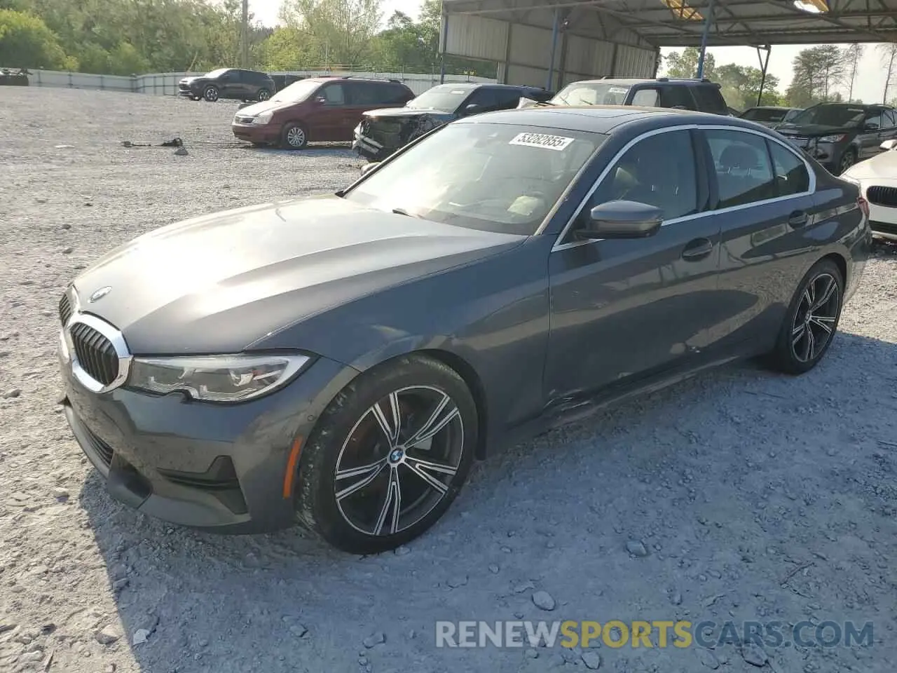 1 Photograph of a damaged car 3MW5R1J08M8B79445 BMW 3 SERIES 2021