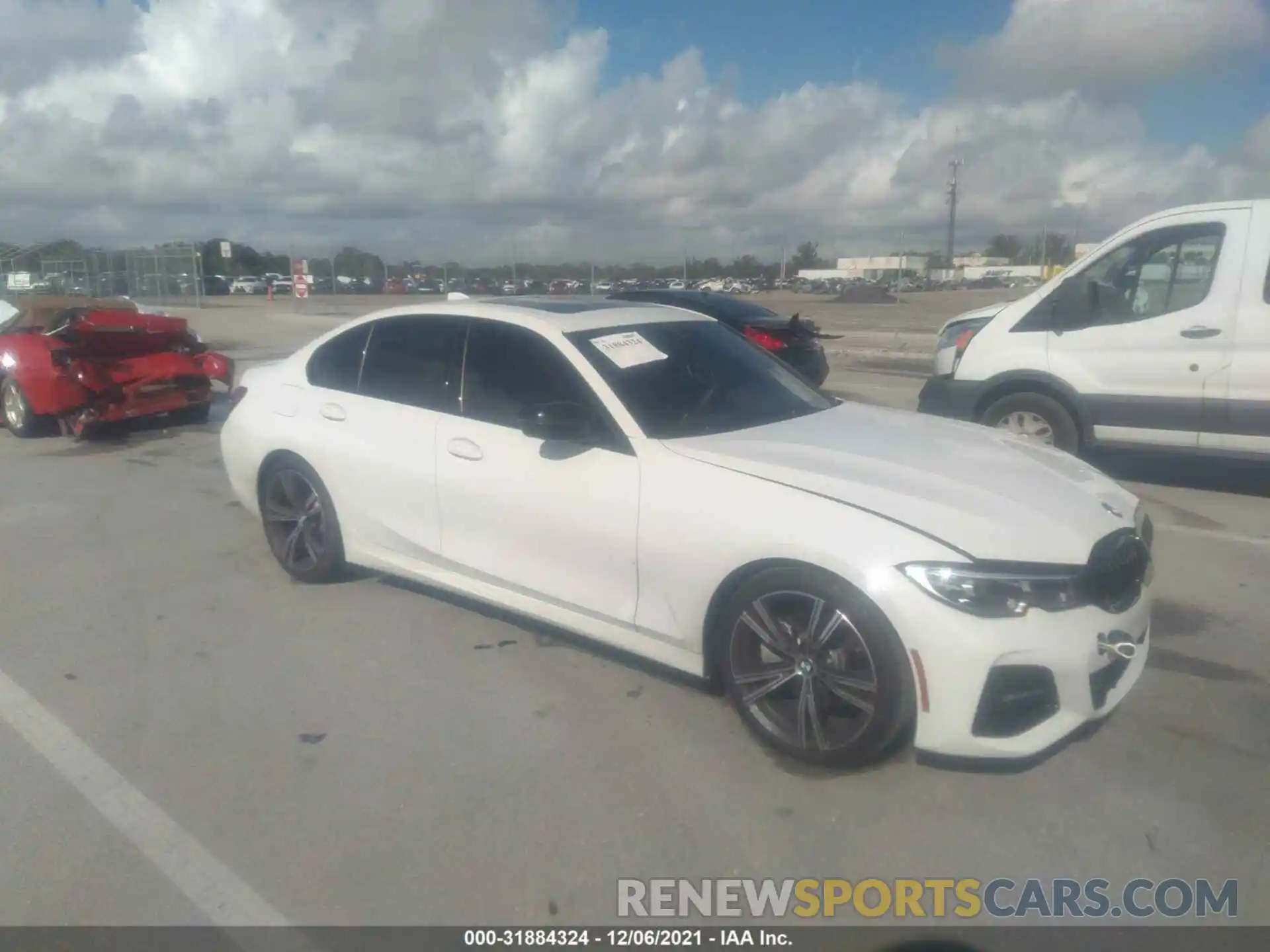 1 Photograph of a damaged car 3MW5R1J08M8B91790 BMW 3 SERIES 2021