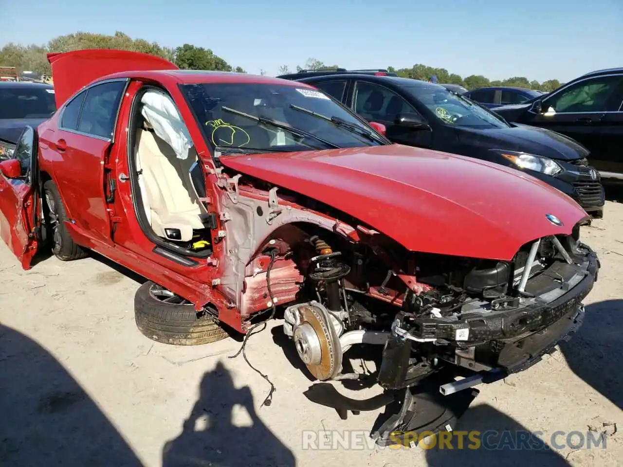 1 Photograph of a damaged car 3MW5R1J08M8C10922 BMW 3 SERIES 2021