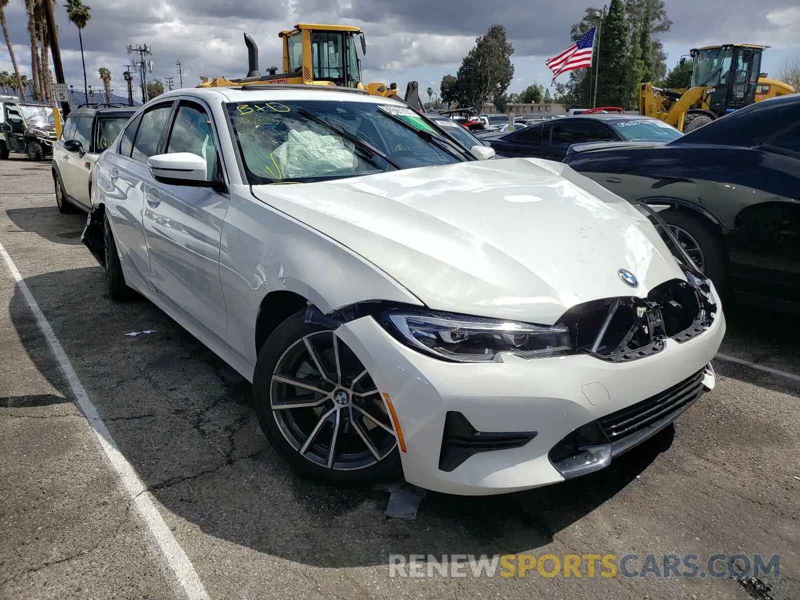 1 Photograph of a damaged car 3MW5R1J09M8B68647 BMW 3 SERIES 2021