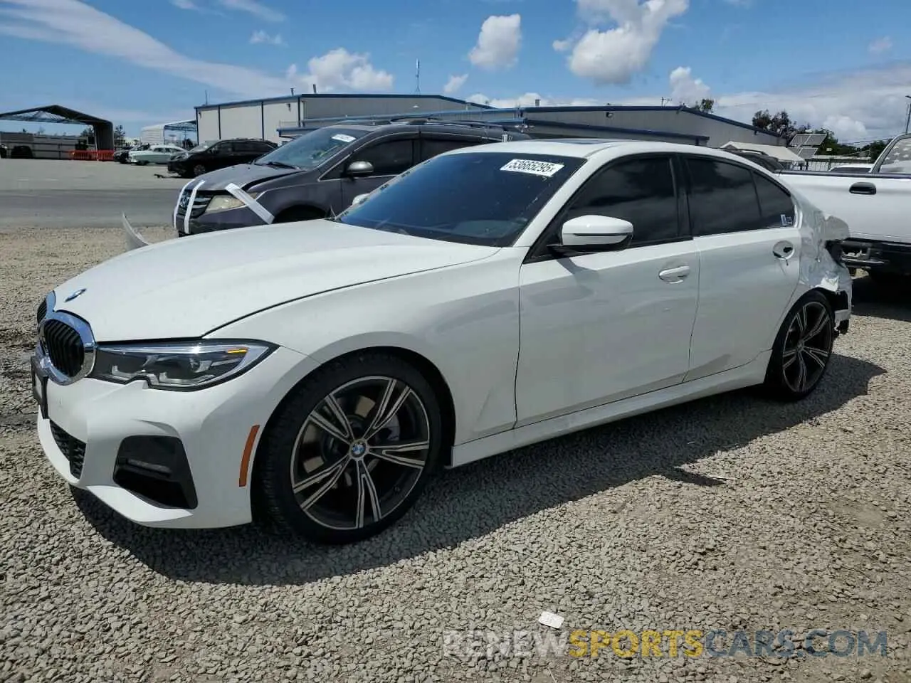 1 Photograph of a damaged car 3MW5R1J09M8B77123 BMW 3 SERIES 2021