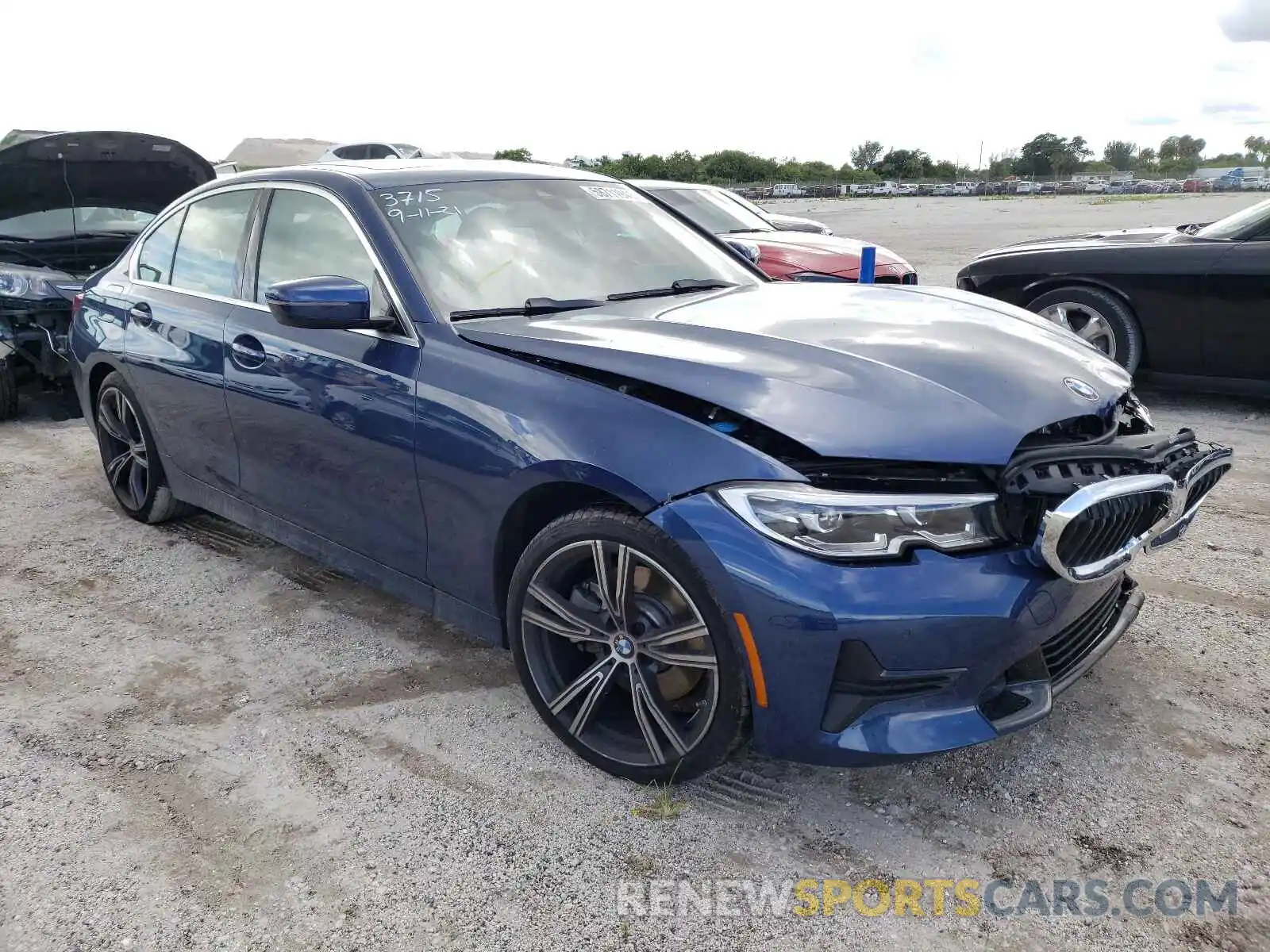 1 Photograph of a damaged car 3MW5R1J09M8B83715 BMW 3 SERIES 2021