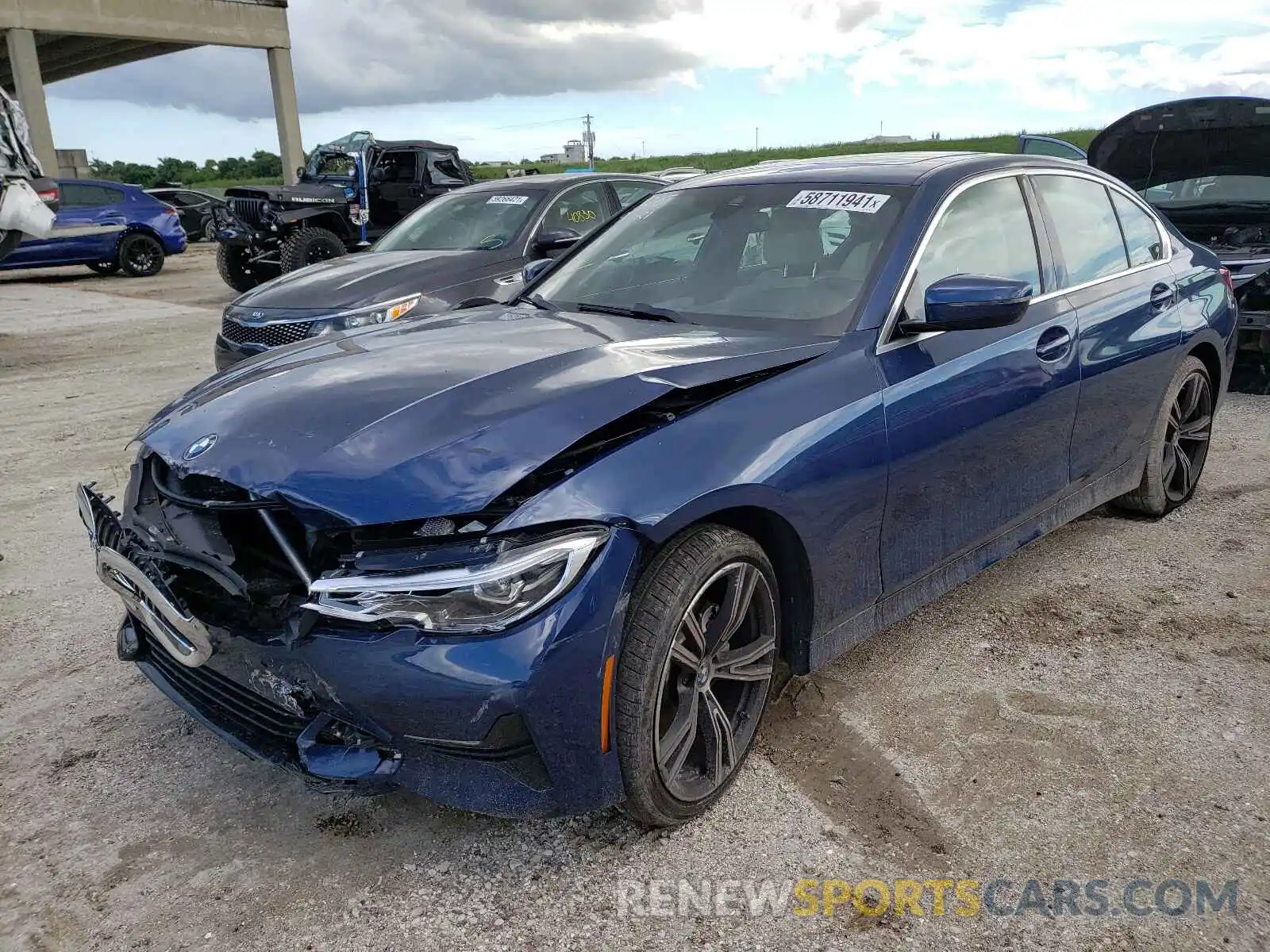 2 Photograph of a damaged car 3MW5R1J09M8B83715 BMW 3 SERIES 2021