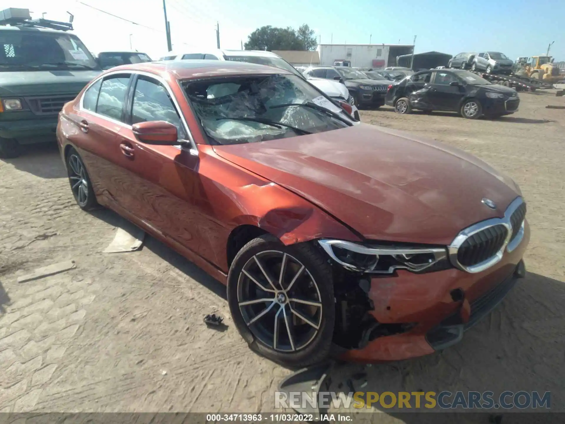 1 Photograph of a damaged car 3MW5R1J09M8C03512 BMW 3 SERIES 2021