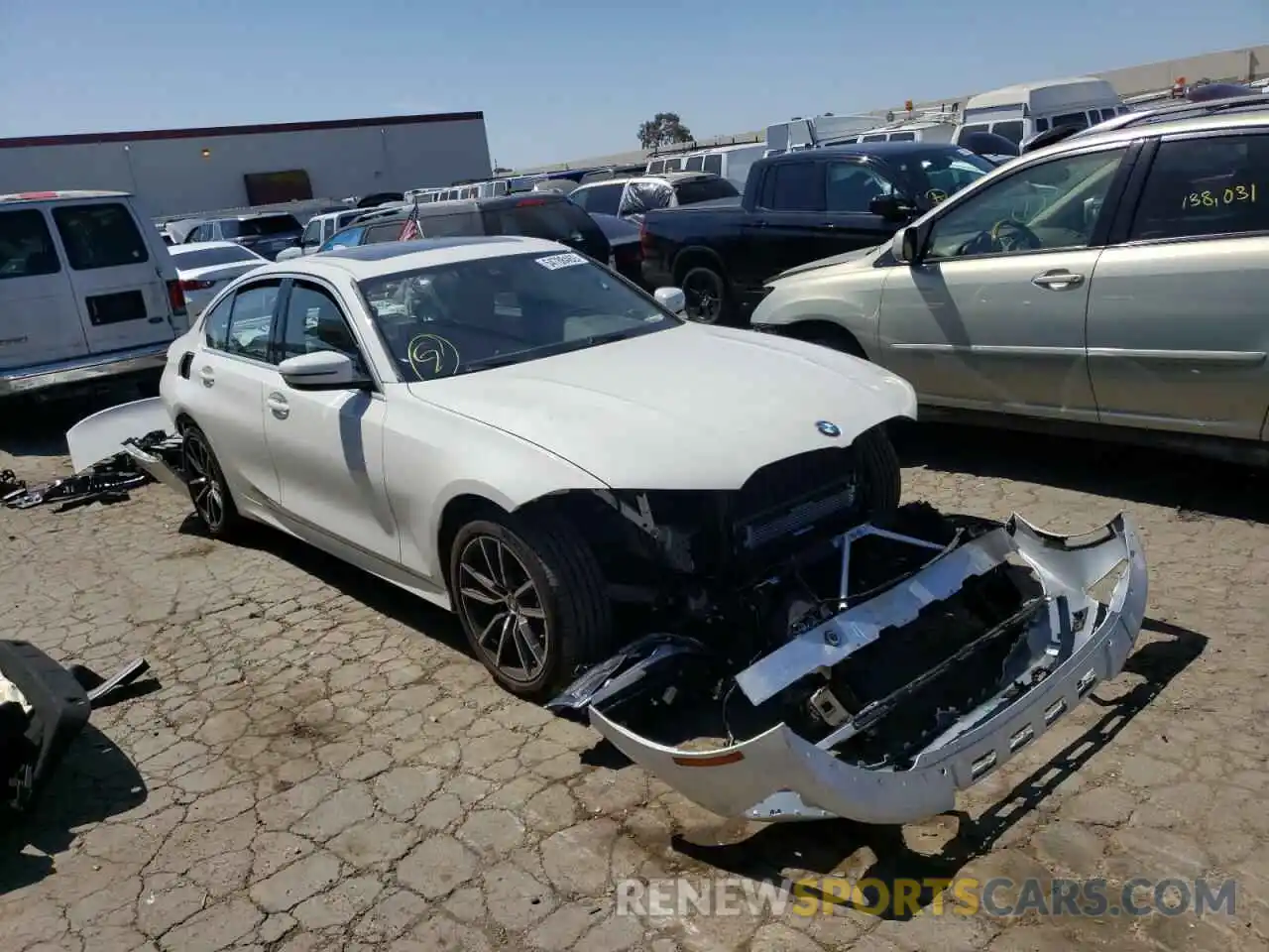 1 Photograph of a damaged car 3MW5R1J09M8C05390 BMW 3 SERIES 2021