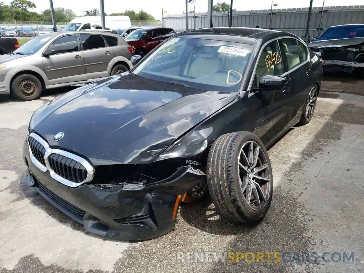 2 Photograph of a damaged car 3MW5R1J09M8C11416 BMW 3 SERIES 2021