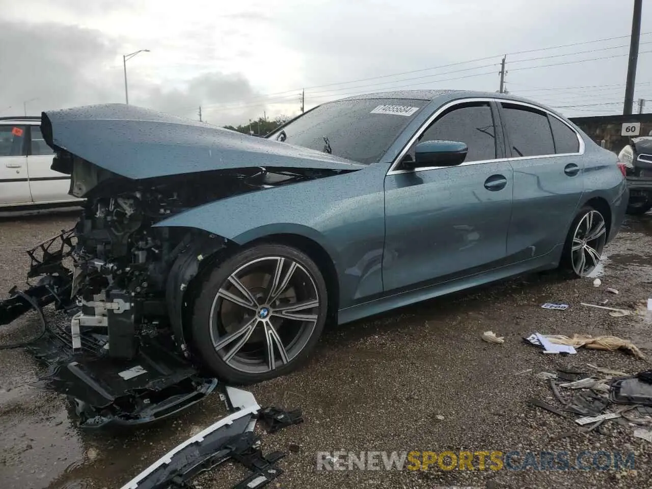 1 Photograph of a damaged car 3MW5R1J0XM8B70715 BMW 3 SERIES 2021