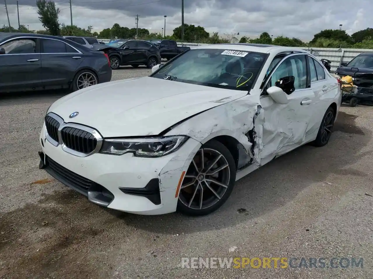 1 Photograph of a damaged car 3MW5R1J0XM8B81567 BMW 3 SERIES 2021