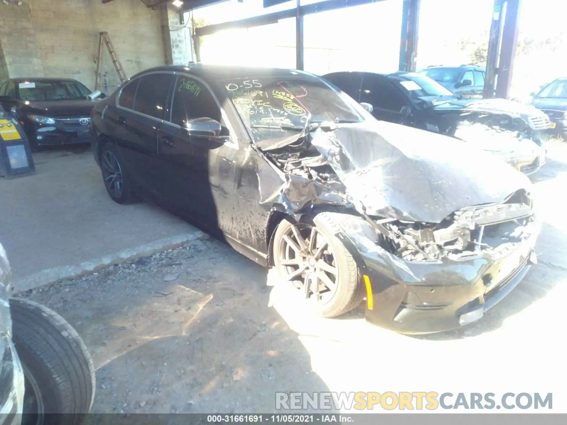 1 Photograph of a damaged car 3MW5R7J00M8B60472 BMW 3 SERIES 2021