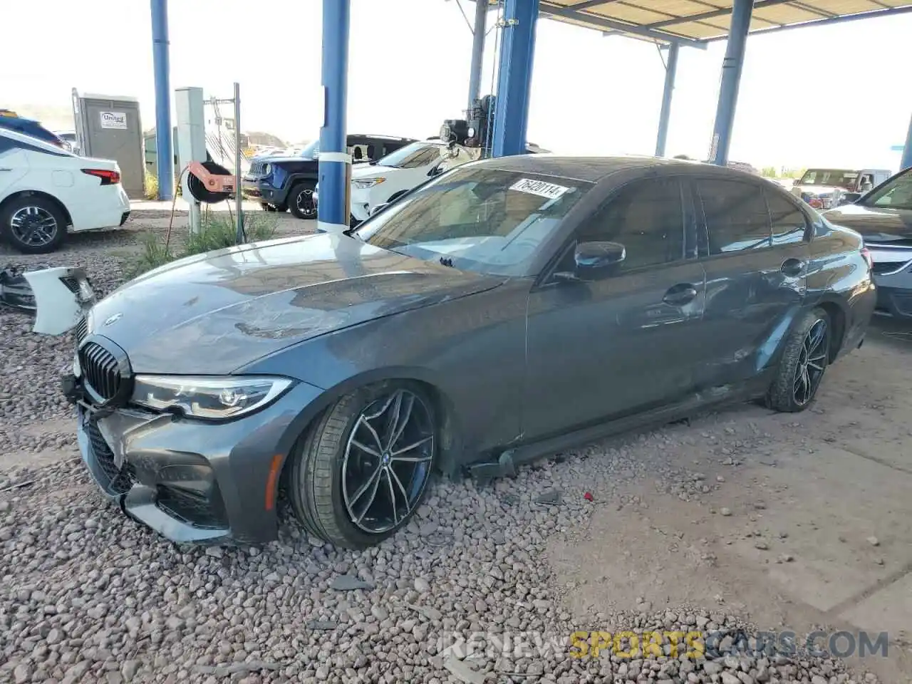 1 Photograph of a damaged car 3MW5R7J00M8B74839 BMW 3 SERIES 2021