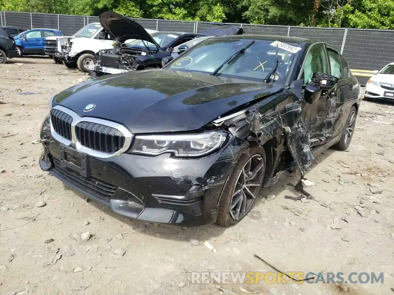 2 Photograph of a damaged car 3MW5R7J00M8B90362 BMW 3 SERIES 2021