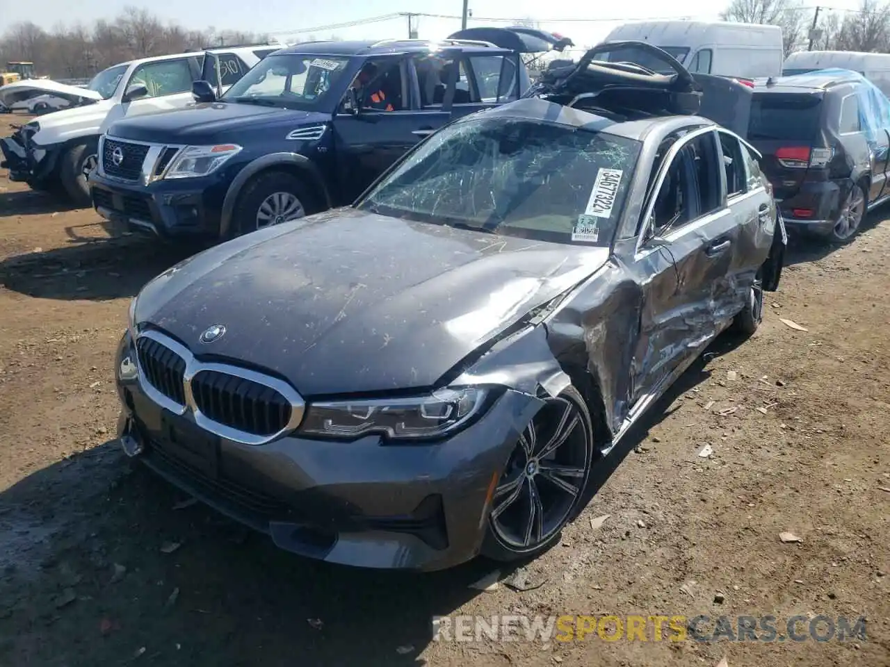 2 Photograph of a damaged car 3MW5R7J00M8C04213 BMW 3 SERIES 2021