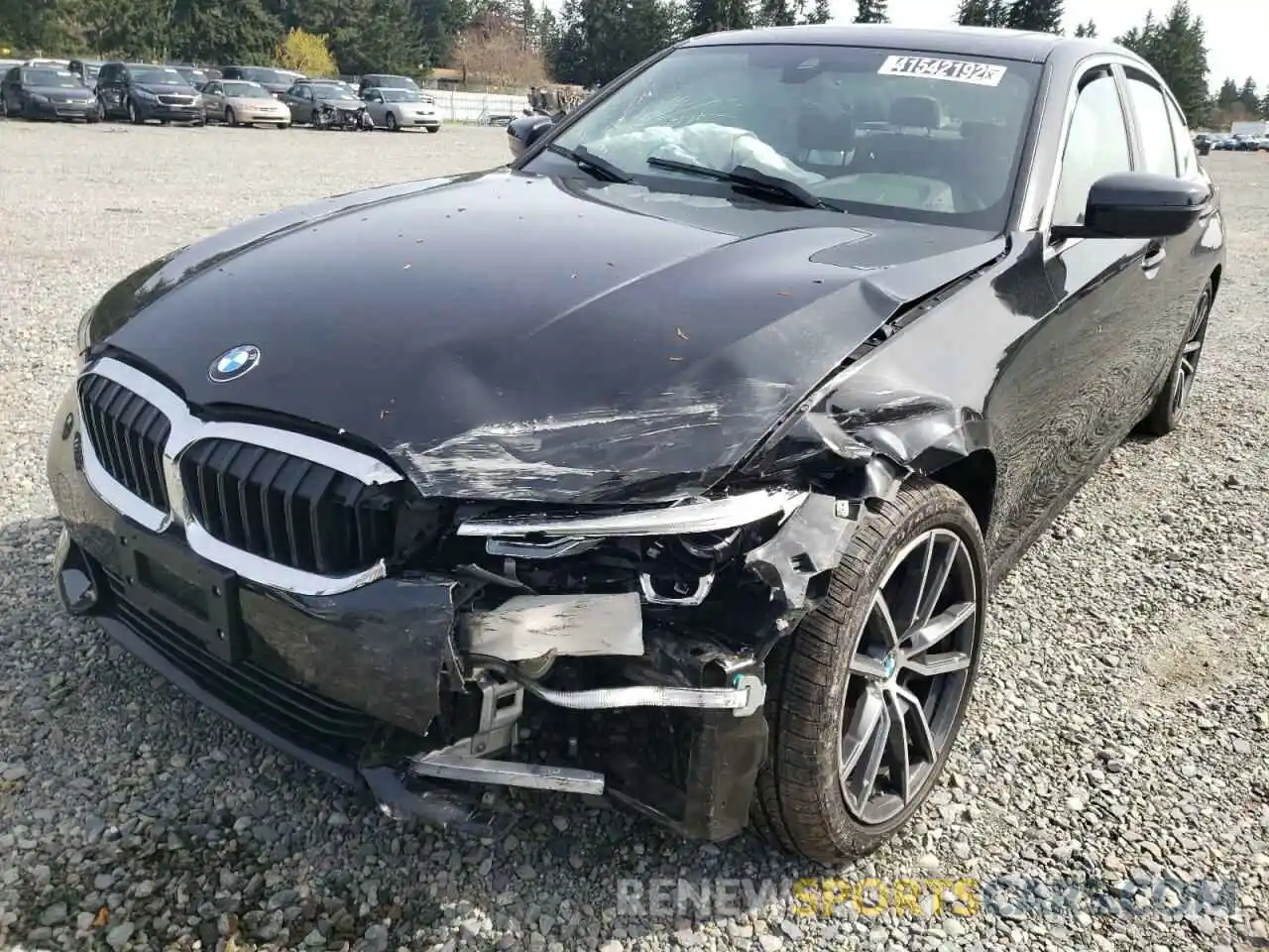 2 Photograph of a damaged car 3MW5R7J00M8C12683 BMW 3 SERIES 2021