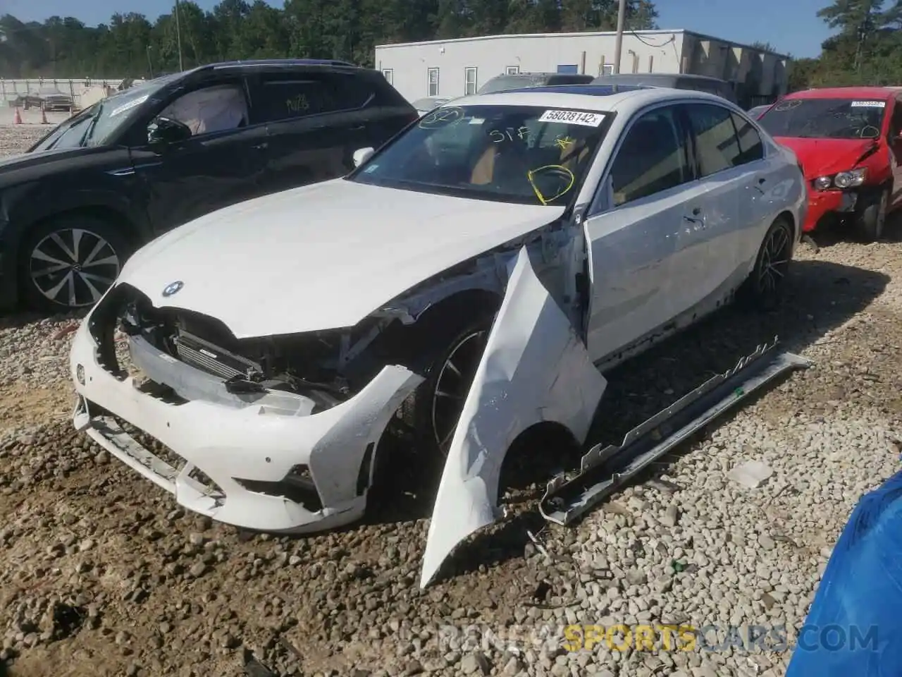 2 Photograph of a damaged car 3MW5R7J02M8B83672 BMW 3 SERIES 2021