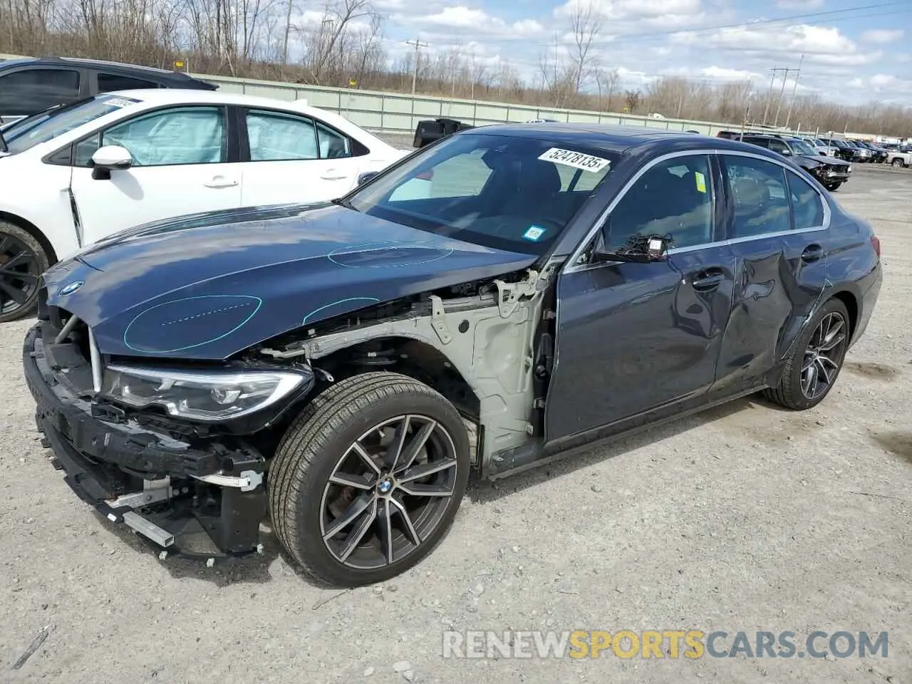 1 Photograph of a damaged car 3MW5R7J02M8C13169 BMW 3 SERIES 2021