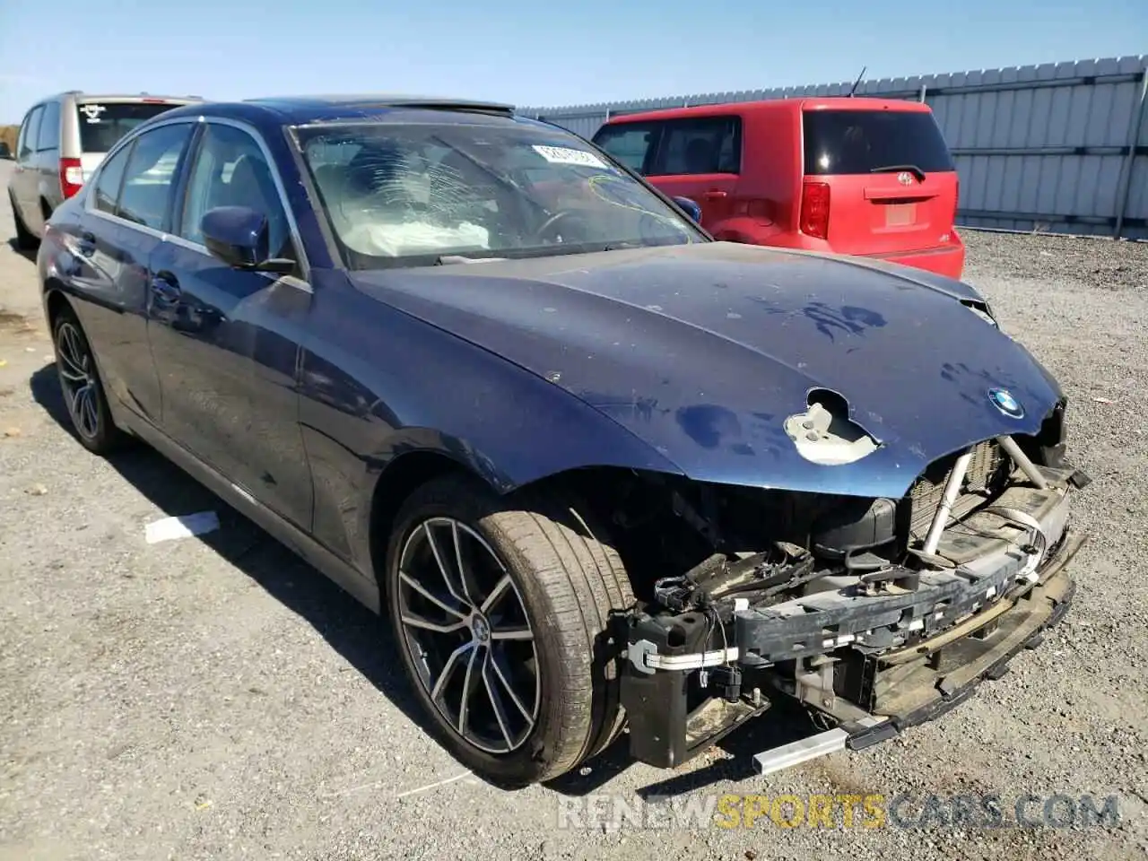 1 Photograph of a damaged car 3MW5R7J05M8B81916 BMW 3 SERIES 2021