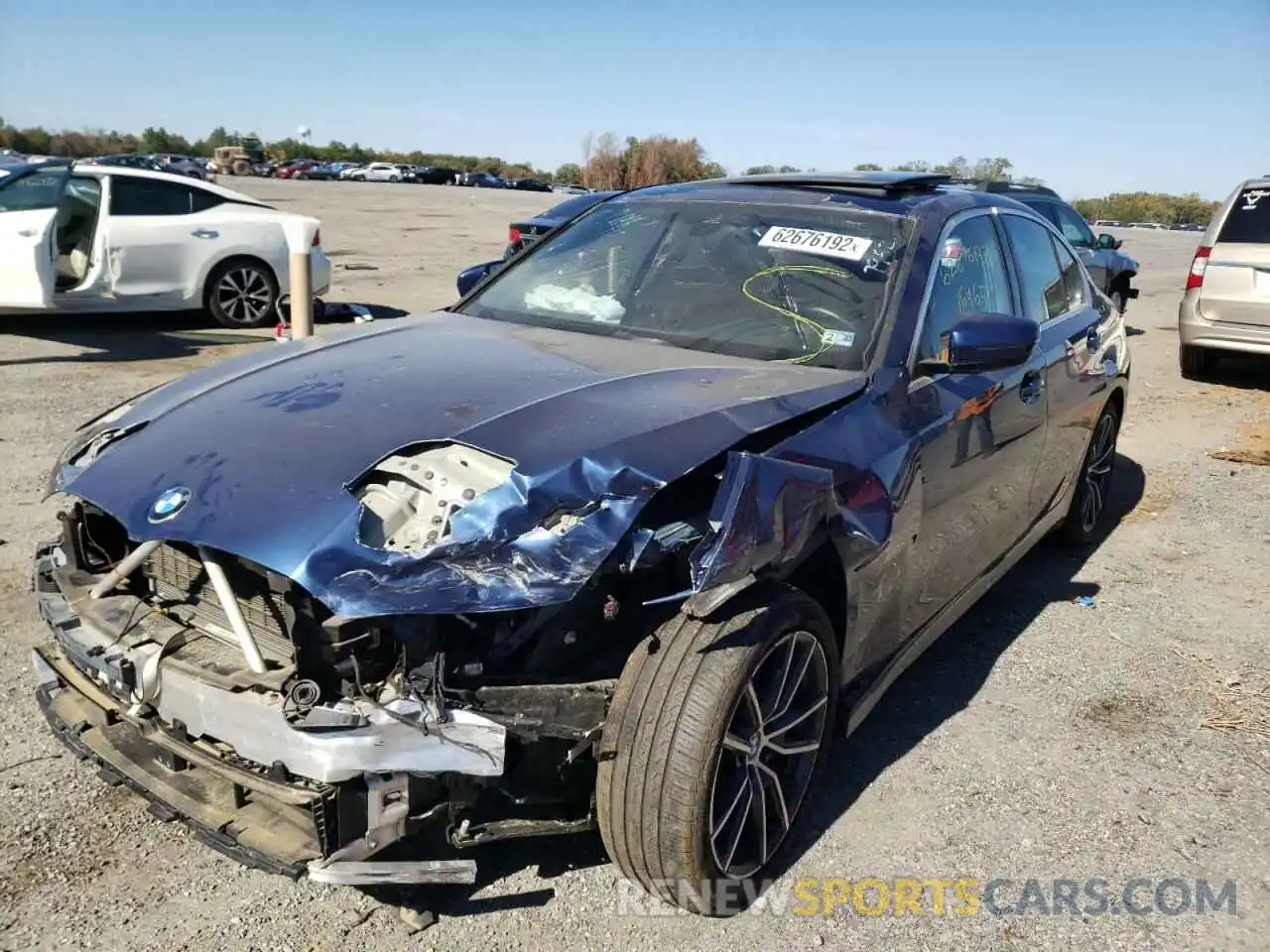 2 Photograph of a damaged car 3MW5R7J05M8B81916 BMW 3 SERIES 2021