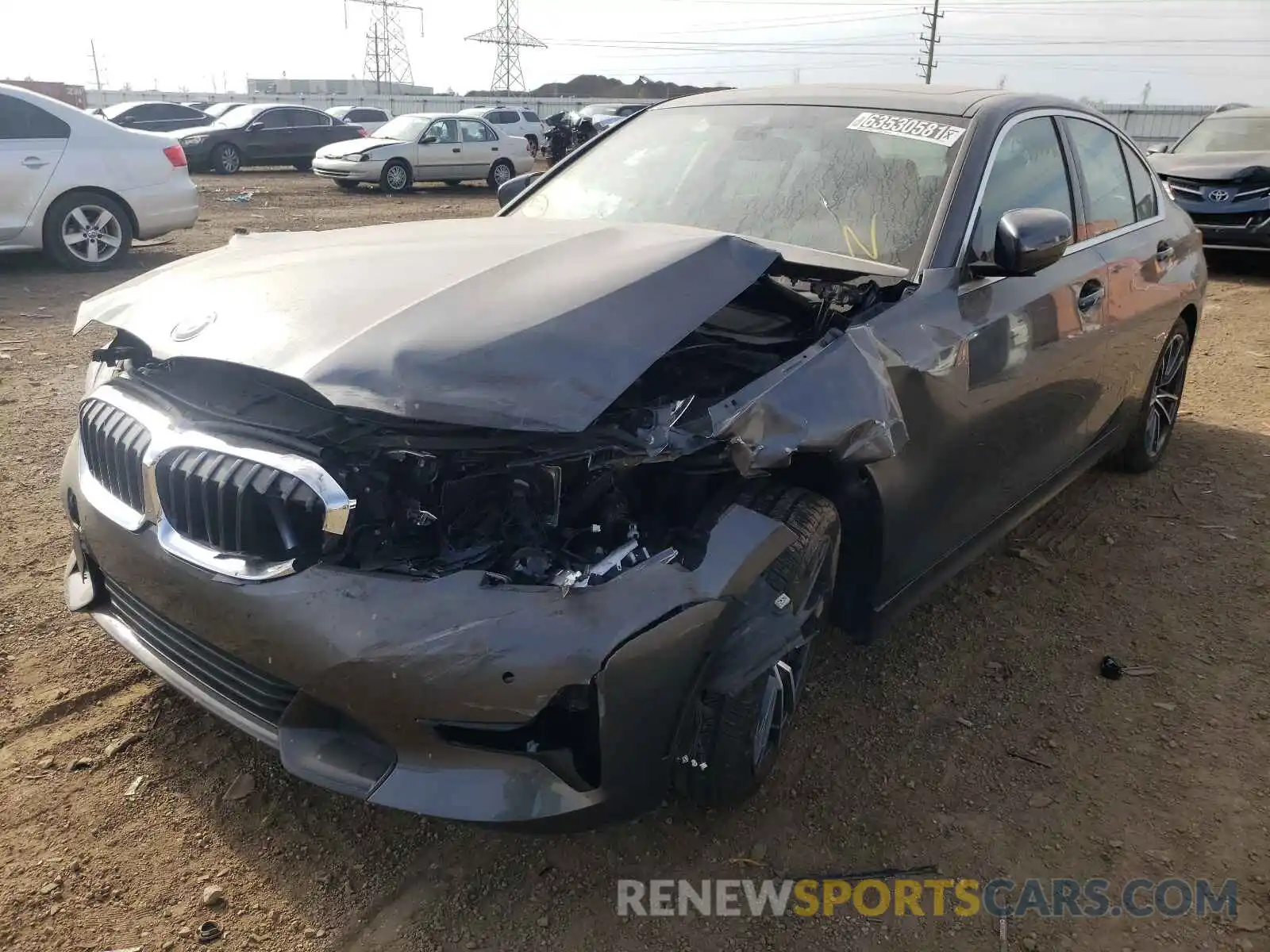 2 Photograph of a damaged car 3MW5R7J05M8B81978 BMW 3 SERIES 2021