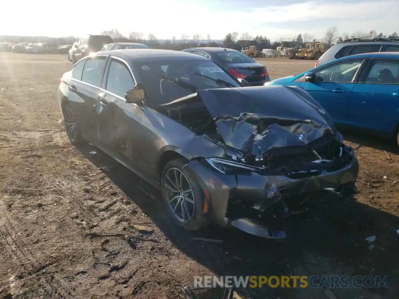 1 Photograph of a damaged car 3MW5R7J05M8B98506 BMW 3 SERIES 2021