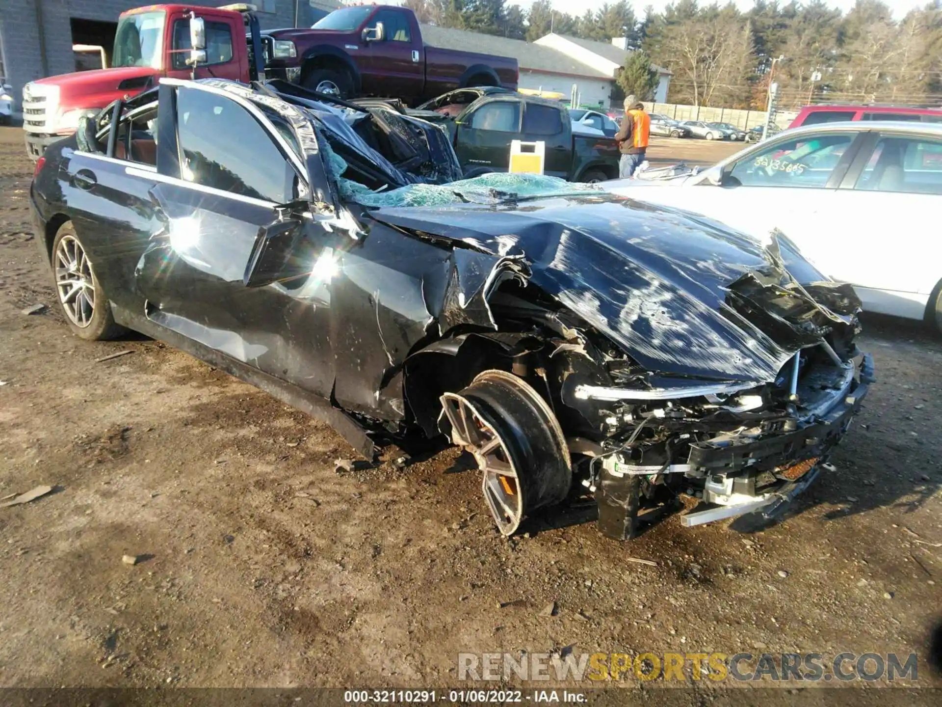 1 Photograph of a damaged car 3MW5R7J05M8C08418 BMW 3 SERIES 2021