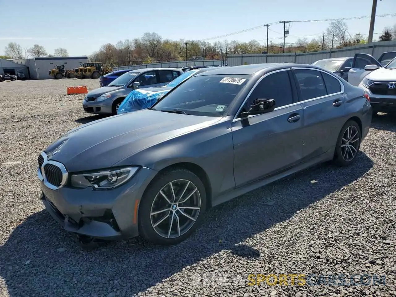 1 Photograph of a damaged car 3MW5R7J08M8B51129 BMW 3 SERIES 2021