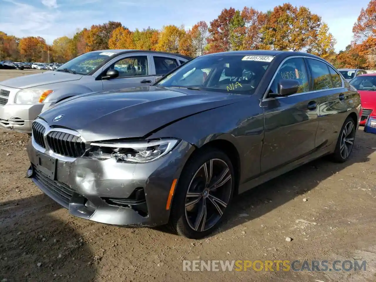 2 Photograph of a damaged car 3MW5R7J08M8B71641 BMW 3 SERIES 2021