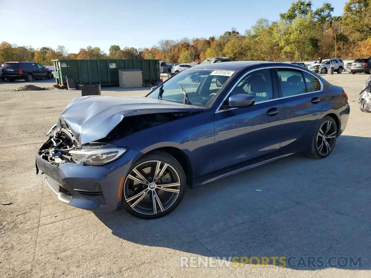1 Photograph of a damaged car 3MW5R7J09M8B83507 BMW 3 SERIES 2021