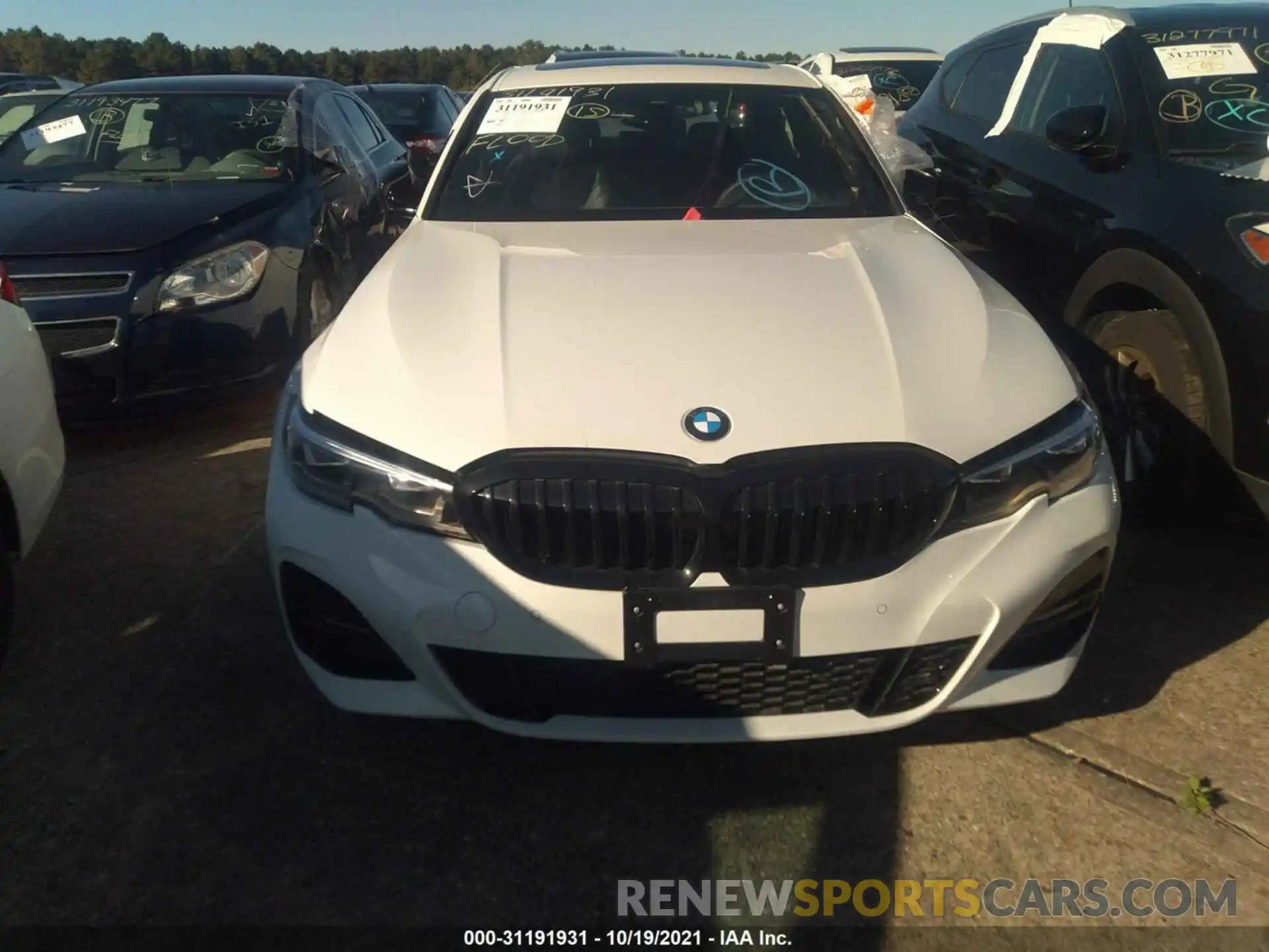 6 Photograph of a damaged car 3MW5R7J09M8C14352 BMW 3 SERIES 2021