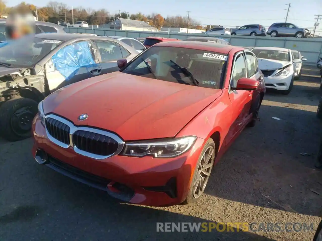 2 Photograph of a damaged car 3MW5R7J09M8C18451 BMW 3 SERIES 2021