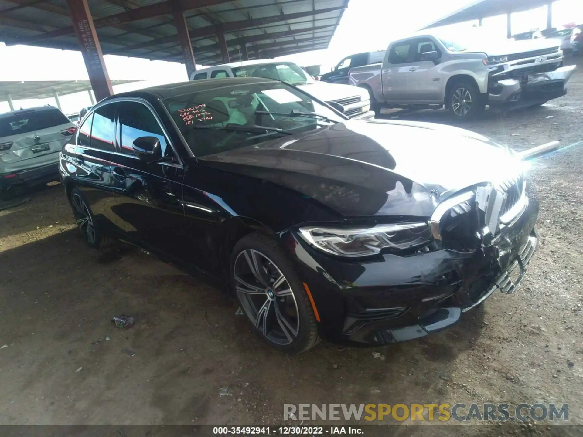 1 Photograph of a damaged car 3MW5R7J0XM8B53724 BMW 3 SERIES 2021