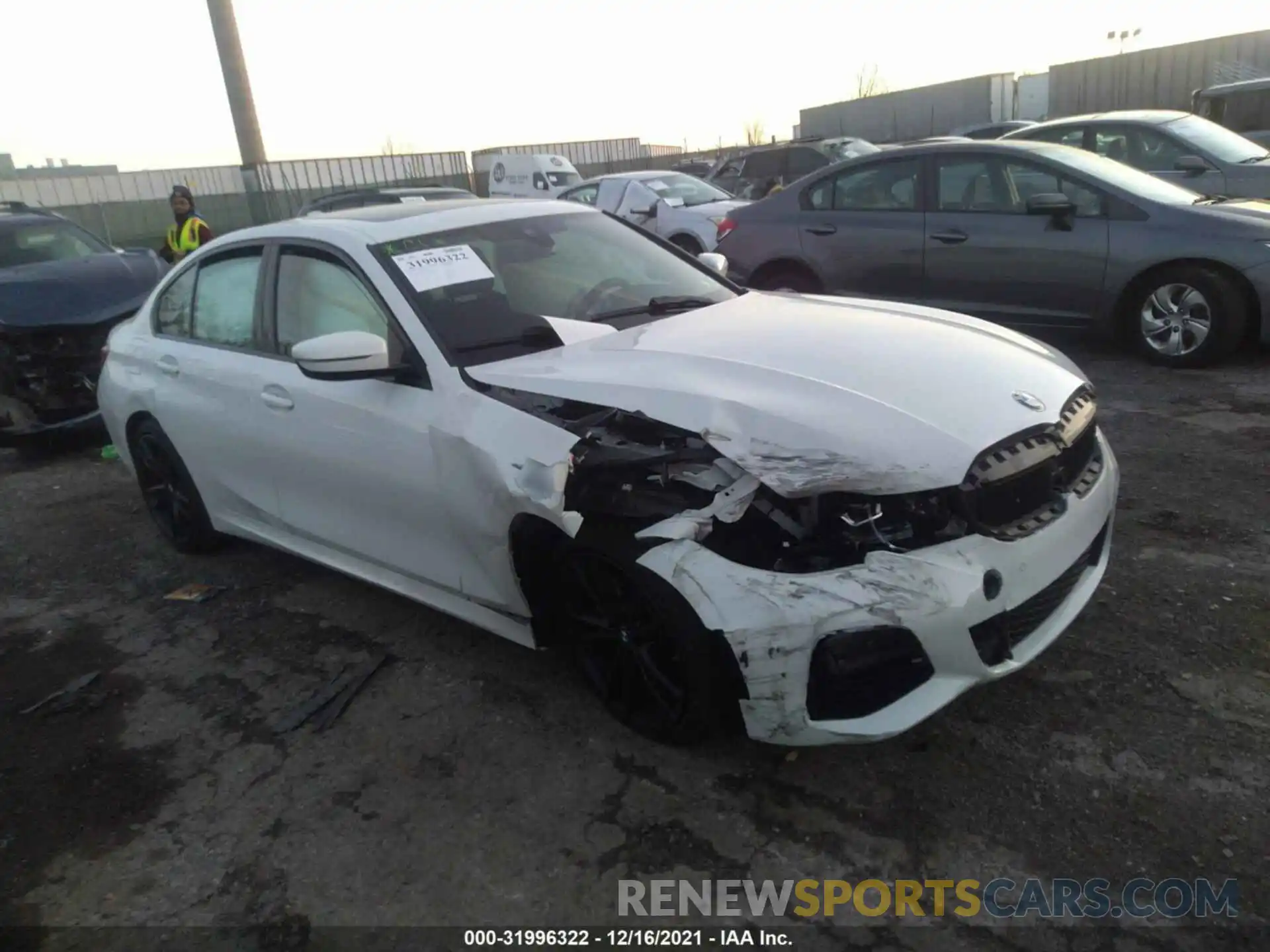 1 Photograph of a damaged car 3MW5R7J0XM8B62374 BMW 3 SERIES 2021