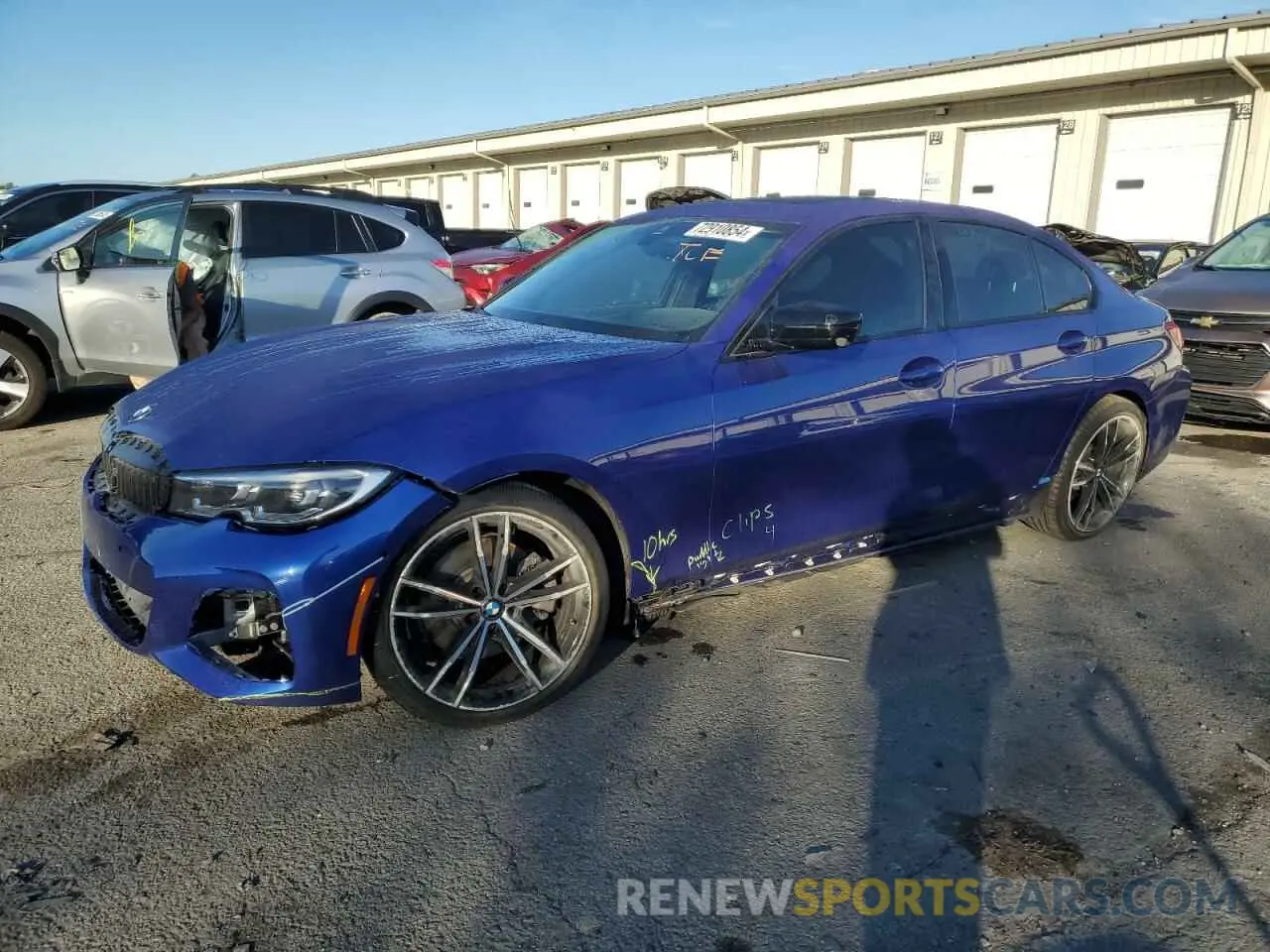 1 Photograph of a damaged car 3MW5R7J0XM8C14425 BMW 3 SERIES 2021