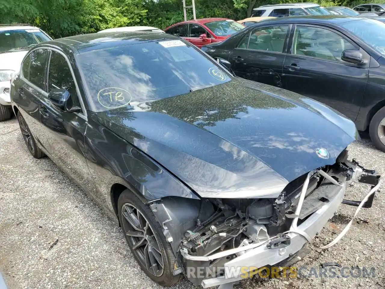 1 Photograph of a damaged car 3MW5R7J0XM8C18183 BMW 3 SERIES 2021